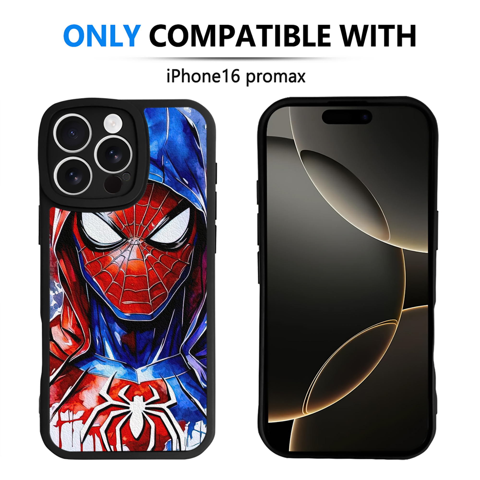 Spider Man スパイダーマン 【iPhone 16シリーズ対応】シリコンスマホケース（レザー調） 材質：シリコン